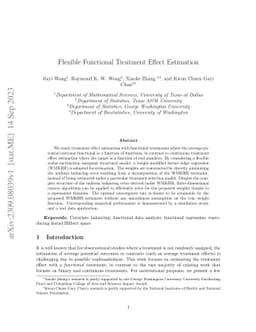 Flexible Functional Treatment Effect Estimation