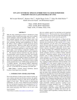 Syn-Att: Synthetic Speech Attribution via Semi-Supervised Unknown
  Multi-Class Ensemble of CNNs