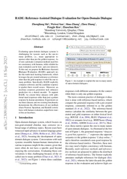 RADE: Reference-Assisted Dialogue Evaluation for Open-Domain Dialogue