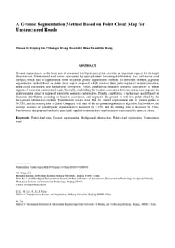 A Ground Segmentation Method Based on Point Cloud Map for Unstructured
  Roads