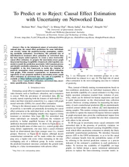 To Predict or to Reject: Causal Effect Estimation with Uncertainty on
  Networked Data