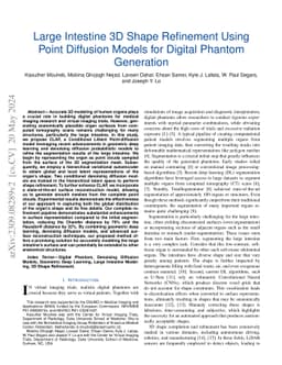 Large Intestine 3D Shape Refinement Using Point Diffusion Models for
  Digital Phantom Generation