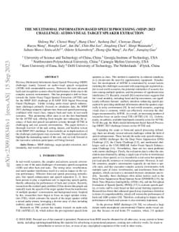 The Multimodal Information Based Speech Processing (MISP) 2023
  Challenge: Audio-Visual Target Speaker Extraction