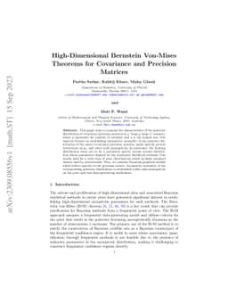 High-Dimensional Bernstein Von-Mises Theorems for Covariance and
  Precision Matrices
