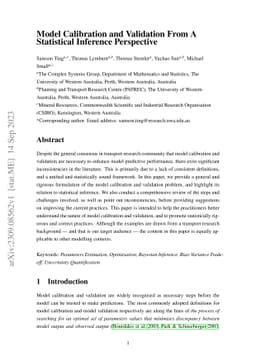 Model Calibration and Validation From A Statistical Inference
  Perspective