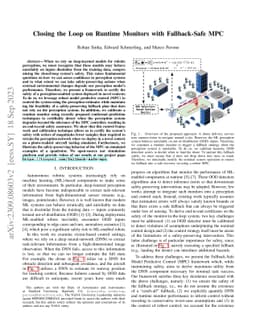 Closing the Loop on Runtime Monitors with Fallback-Safe MPC