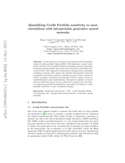 Quantifying Credit Portfolio sensitivity to asset correlations with
  interpretable generative neural networks