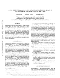 Music Source Separation Based on a Lightweight Deep Learning Framework
  (DTTNET: DUAL-PATH TFC-TDF UNET)