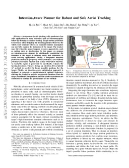 Intention-Aware Planner for Robust and Safe Aerial Tracking