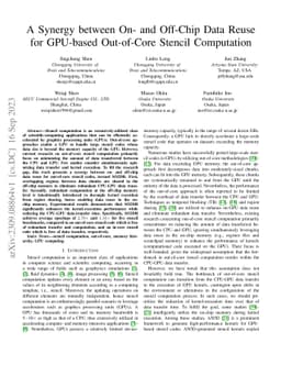 A Synergy between On- and Off-Chip Data Reuse for GPU-based Out-of-Core
  Stencil Computation