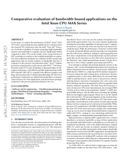 Comparative evaluation of bandwidth-bound applications on the Intel Xeon
  CPU MAX Series