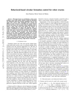 Behavioral-based circular formation control for robot swarms