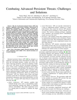 Combating Advanced Persistent Threats: Challenges and Solutions