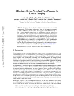 Affordance-Driven Next-Best-View Planning for Robotic Grasping
