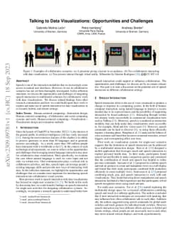 Talking to Data Visualizations: Opportunities and Challenges