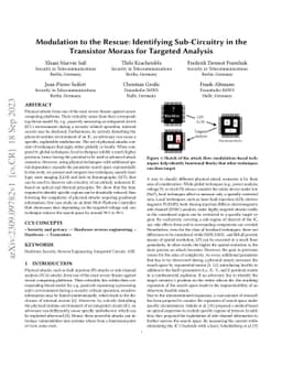 Modulation to the Rescue: Identifying Sub-Circuitry in the Transistor
  Morass for Targeted Analysis