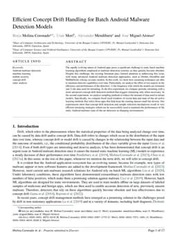 Efficient Concept Drift Handling for Batch Android Malware Detection
  Models