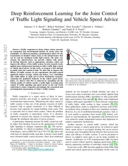 Deep Reinforcement Learning for the Joint Control of Traffic Light
  Signaling and Vehicle Speed Advice