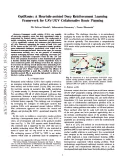 OptiRoute: A Heuristic-assisted Deep Reinforcement Learning Framework
  for UAV-UGV Collaborative Route Planning