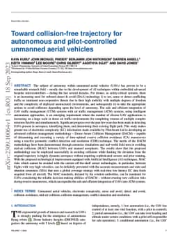Toward collision-free trajectory for autonomous and pilot-controlled
  unmanned aerial vehicles