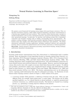 Neural Feature Learning in Function Space
