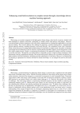 Enhancing wind field resolution in complex terrain through a
  knowledge-driven machine learning approach