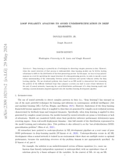 Loop Polarity Analysis to Avoid Underspecification in Deep Learning