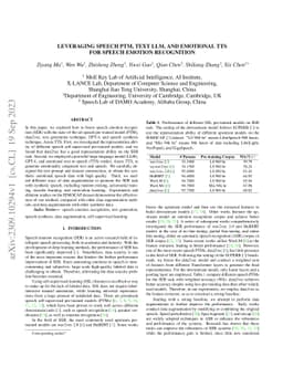 Leveraging Speech PTM, Text LLM, and Emotional TTS for Speech Emotion
  Recognition