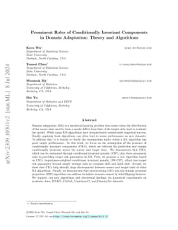 Prominent Roles of Conditionally Invariant Components in Domain
  Adaptation: Theory and Algorithms
