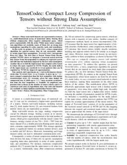 TensorCodec: Compact Lossy Compression of Tensors without Strong Data
  Assumptions