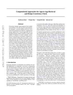 Computational Approaches for App-to-App Retrieval and Design Consistency
  Check