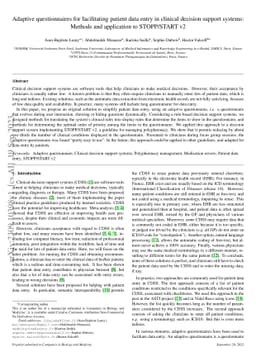 Adaptive questionnaires for facilitating patient data entry in clinical
  decision support systems: Methods and application to STOPP/START v2