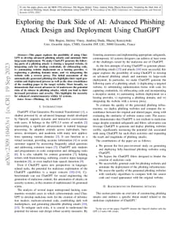 Exploring the Dark Side of AI: Advanced Phishing Attack Design and
  Deployment Using ChatGPT