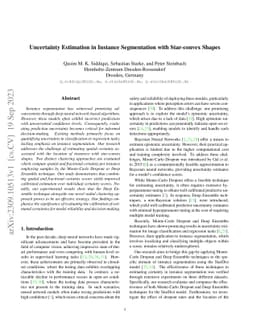 Uncertainty Estimation in Instance Segmentation with Star-convex Shapes