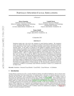 Partially Specified Causal Simulations