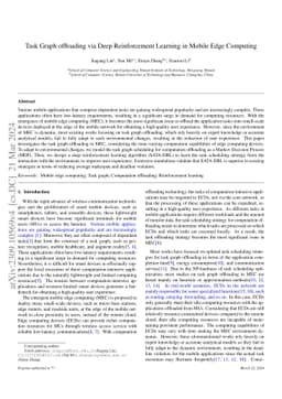 Task Graph offloading via Deep Reinforcement Learning in Mobile Edge
  Computing