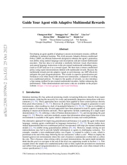 Guide Your Agent with Adaptive Multimodal Rewards