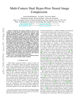 Multi-Context Dual Hyper-Prior Neural Image Compression