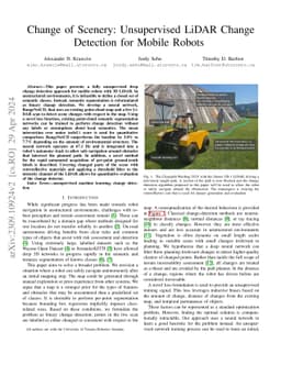 Change of Scenery: Unsupervised LiDAR Change Detection for Mobile Robots
