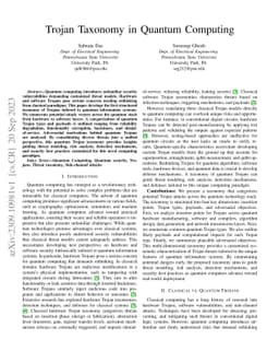 Trojan Taxonomy in Quantum Computing