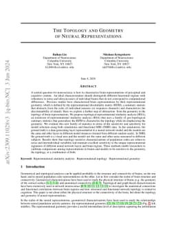 The Topology and Geometry of Neural Representations