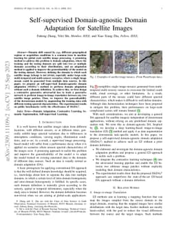 Self-supervised Domain-agnostic Domain Adaptation for Satellite Images