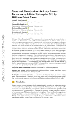 Space and Move-optimal Arbitrary Pattern Formation on Infinite
  Rectangular Grid by Oblivious Robot Swarm