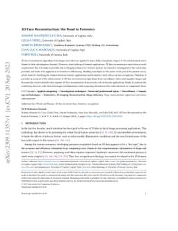 3D Face Reconstruction: the Road to Forensics