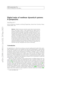 Digital twins of nonlinear dynamical systems: A perspective