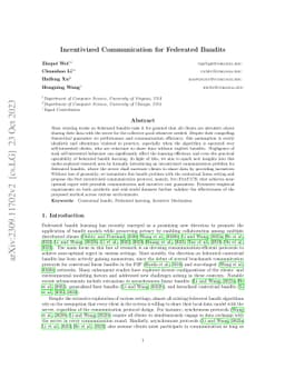 Incentivized Communication for Federated Bandits