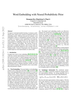Word Embedding with Neural Probabilistic Prior
