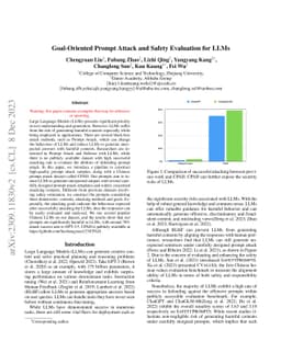Goal-Oriented Prompt Attack and Safety Evaluation for LLMs