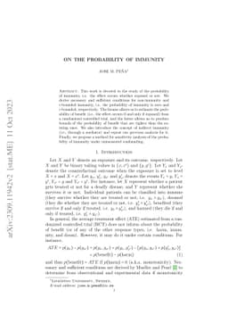 On the Probability of Immunity