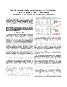 Safe Hierarchical Reinforcement Learning for CubeSat Task Scheduling
  Based on Energy Consumption